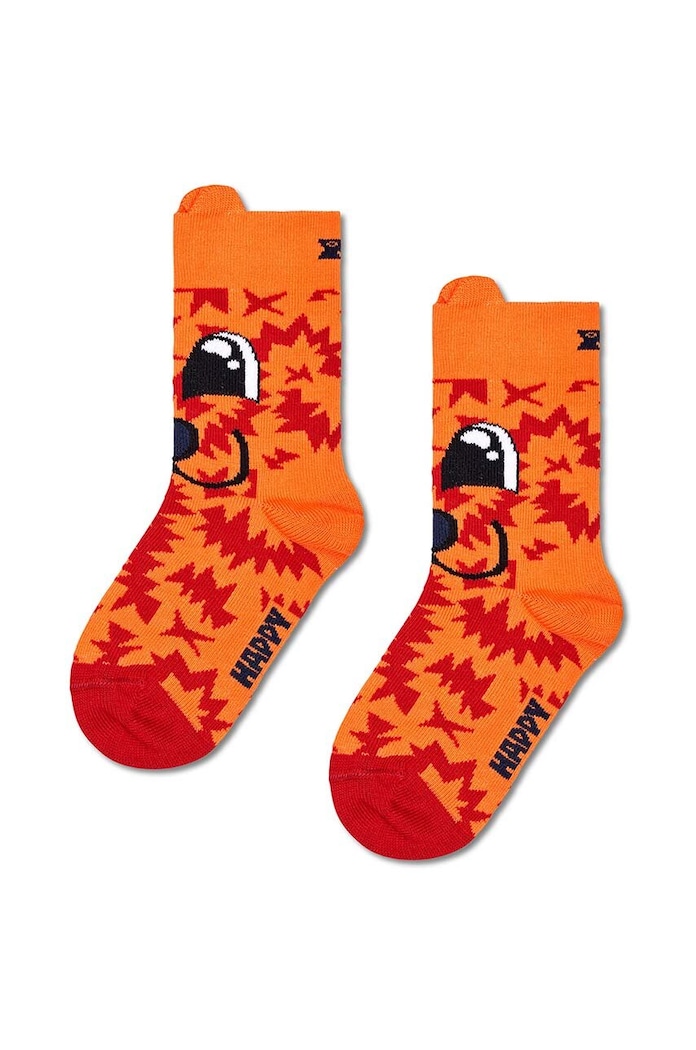 Happy Socks sosete copii Kids Fox Sock cu modele portocaliu P001436