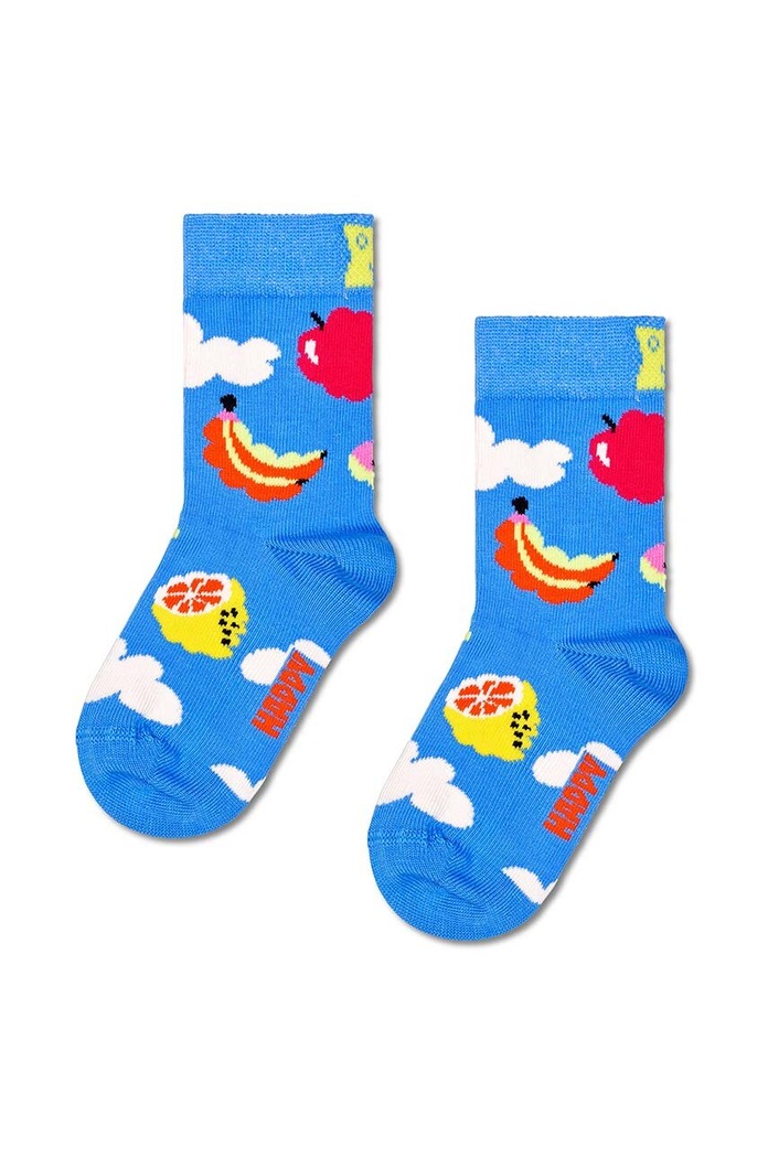 Happy Socks sosete copii Kids Cloudy Fruit Sock sosete lungi albastru P001442