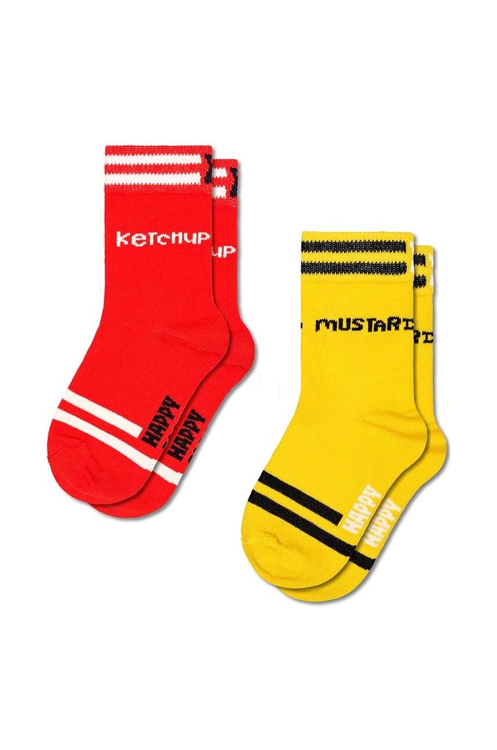 Otroške nogavice Happy Socks Kids 2-Pack Ketchup Socks Prijazno od planeta pisana P001468
