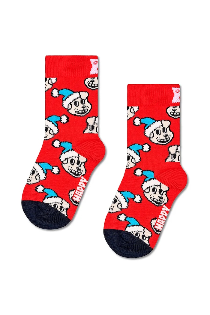 Happy Socks Sosete copii Kids Holiday Doggo Sock portocaliu P001691