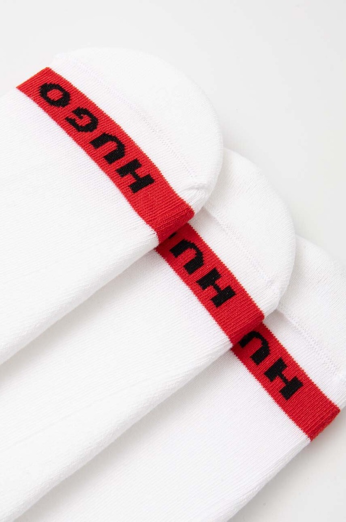 Шкарпетки HUGO 3-pack 3P LC PLUSH TAPE CC 50514916 білий SS26