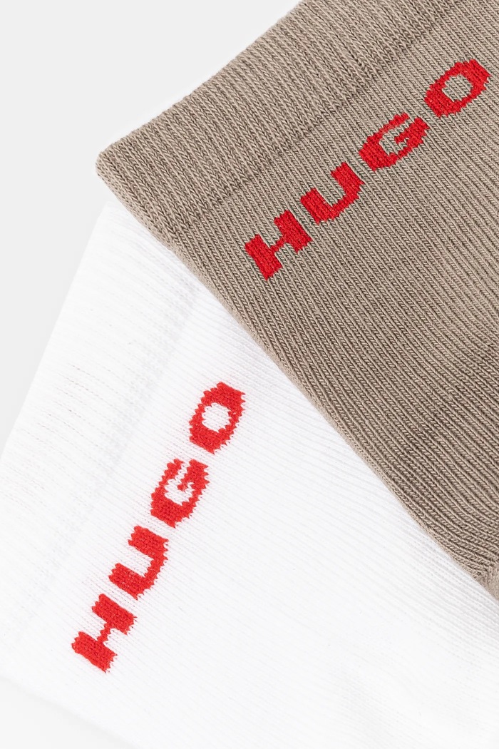 HUGO Șosete 2-pack 2P SH LOGO CC 50516396 bej SS26