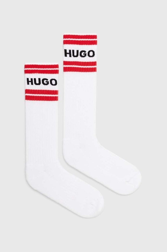 HUGO skarpetki 2-pack wzorzyste biały 50518610
