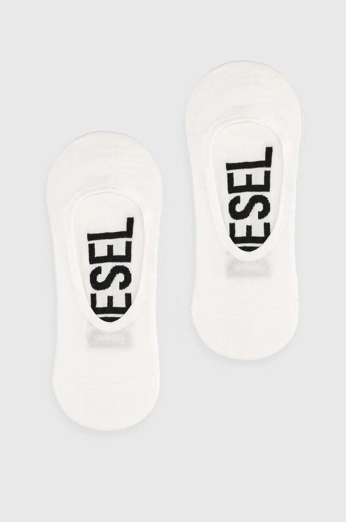 Κάλτσες Diesel SKM-HIDEPAT-TWOPACK SOCKS 2PACK 2-pack κοντές κάλτσες λευκό 00S0MG.0IQAS