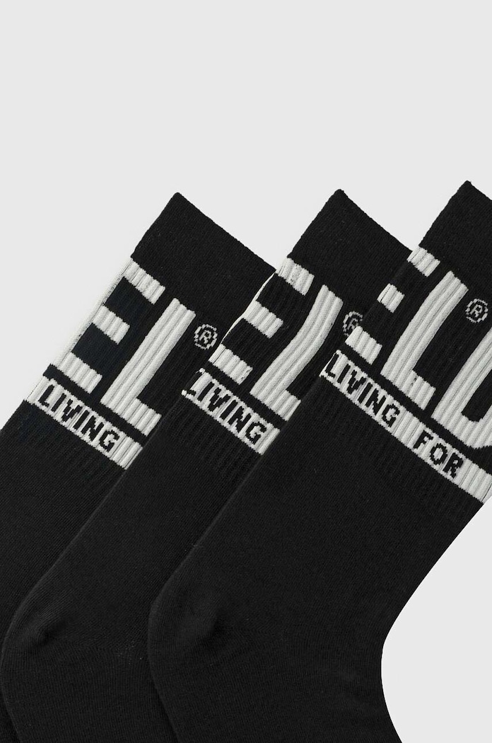 Ponožky Diesel SKM-RAY-THREEPACK 3-pack 00SAYJ.2QATV černá SS25