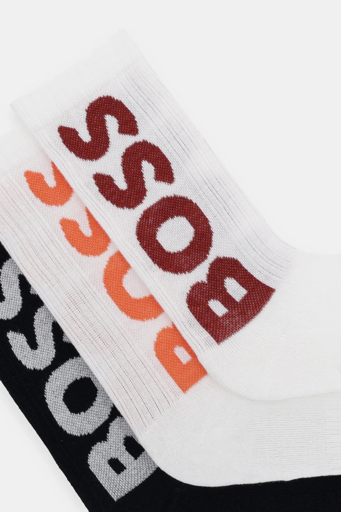 BOSS zokni férfi 3P QS Rib Logo CC 3-as csomag 50524259 fehér SS26