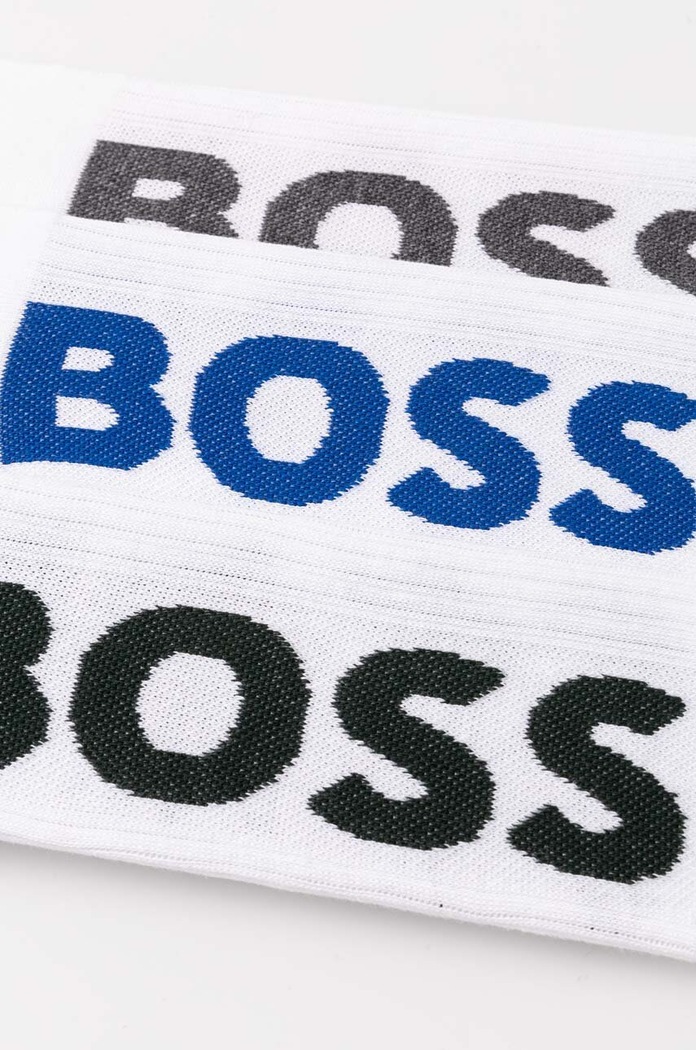 BOSS zokni férfi 3P QS Rib Logo CC 3-as csomag 50524259 fehér SS26