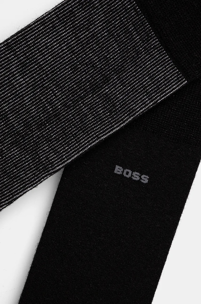 Μάλλινες κάλτσες BOSS 50524317 μαύρο NC24