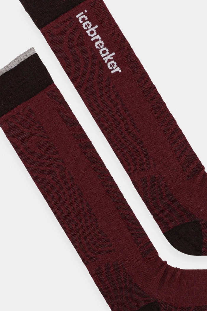 Icebreaker Ciorapi de schi Merino Ski+ Light IB0A573O06C1 burgundia AW24