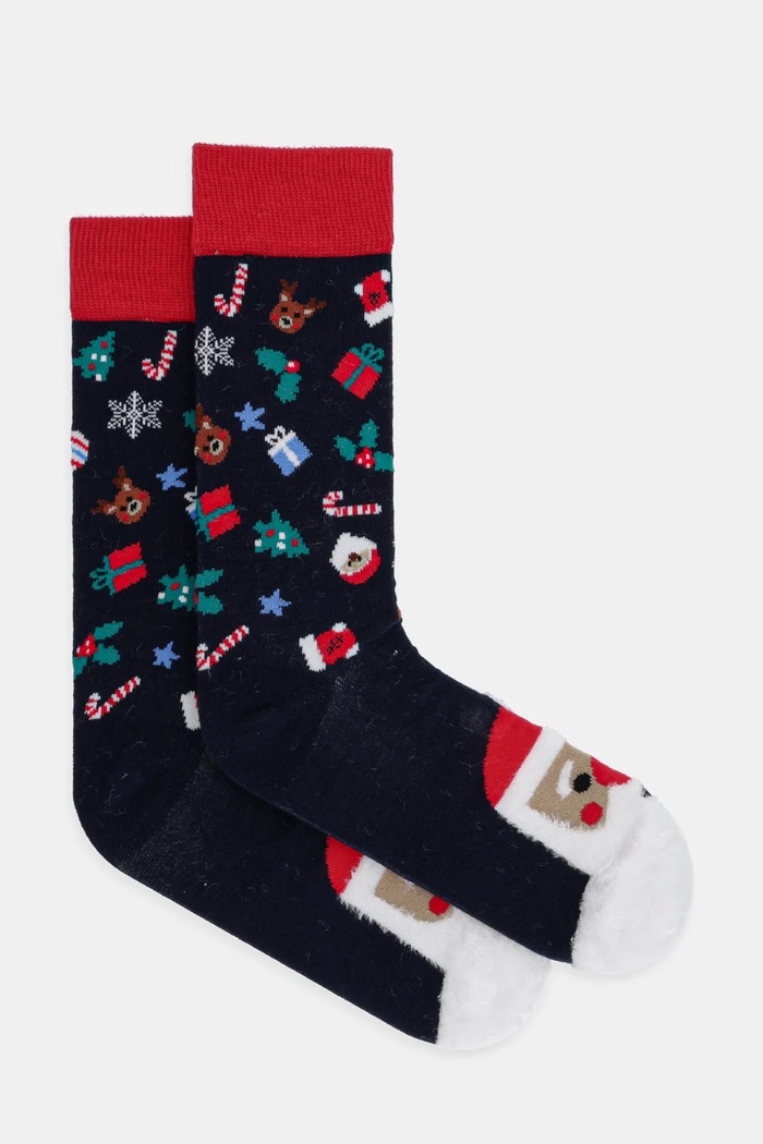 Ponožky United Colors of Benetton Giftbox dlouhé ponožky námořnická modř 6AO32702R