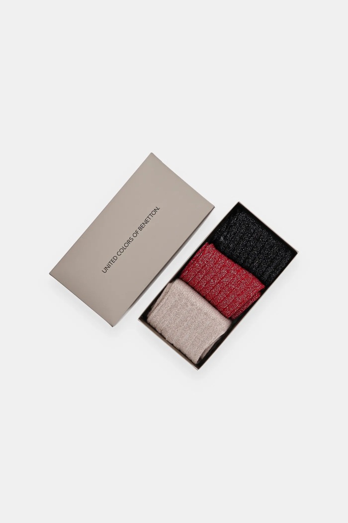 Odzież United Colors of Benetton Skarpetki 3-pack 6AO31701A czarny