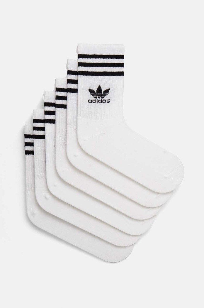 Κάλτσες adidas Originals Adicolor ψηλές κάλτσες λευκό JE1828