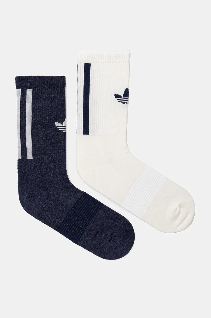 Nogavice s primesjo volne adidas Originals 2-pack Prijazno od planeta mornarsko modra IX7613