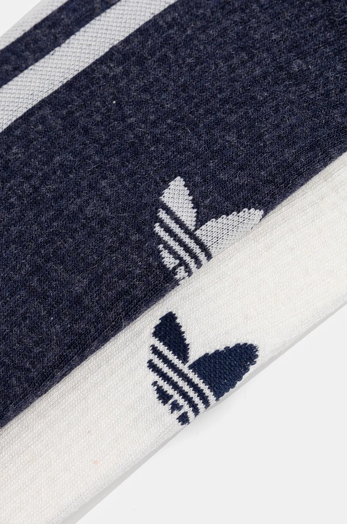 Nogavice s primesjo volne adidas Originals 2-pack IX7613 mornarsko modra AW24