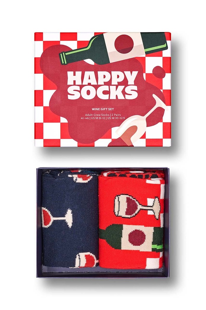 Skarpetki GIFTBOX 2-Pack Wine Gift Set 2-pack Happy Socks P001837 multicolor