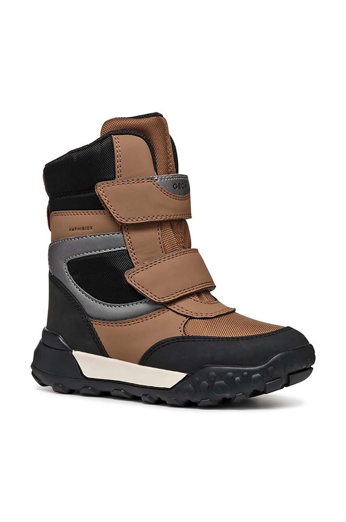Geox śniegowce dziecięce TREKKYUP ABX imitacja skóry licowej brązowy J46MBB.050FU.28.35