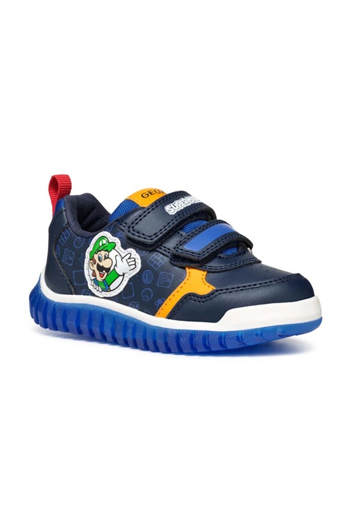 Παιδικά sneakers Geox LIGHTYLOO απομίμηση λείου δέρματος σκούρο μπλε B465ZC.000BC.