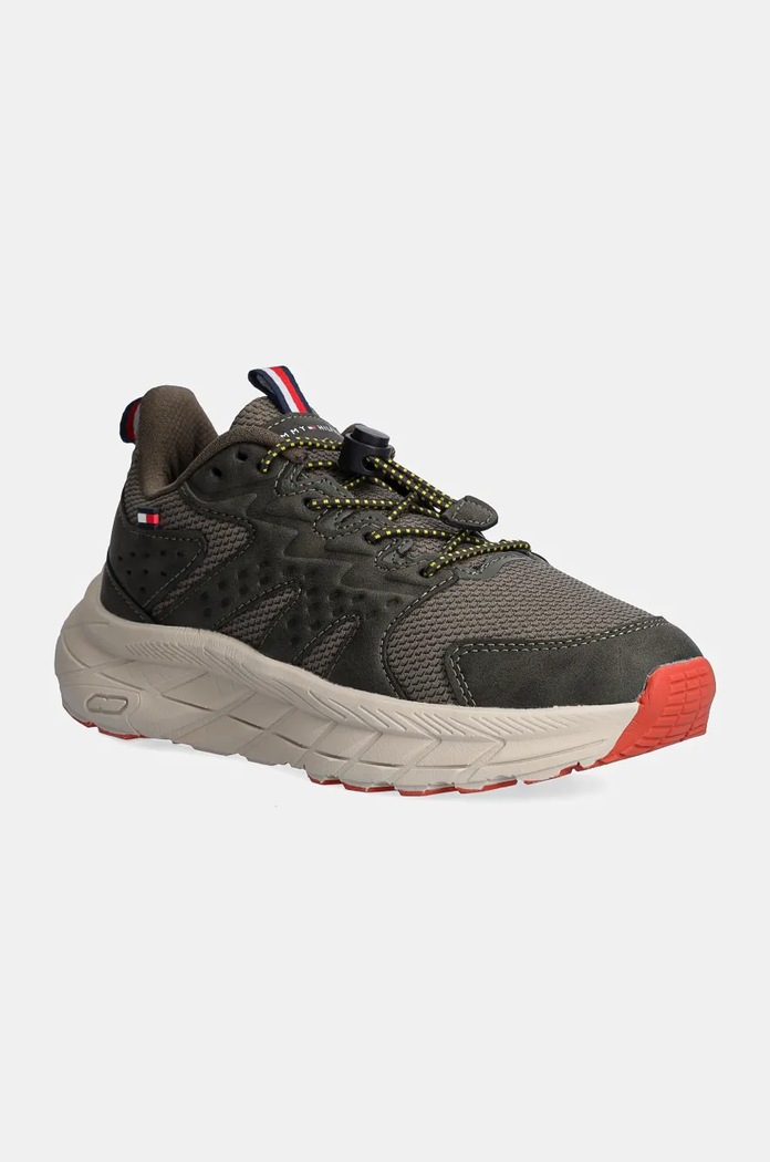 Tommy Hilfiger sneakers pentru copii textil verde T3B9.33683.