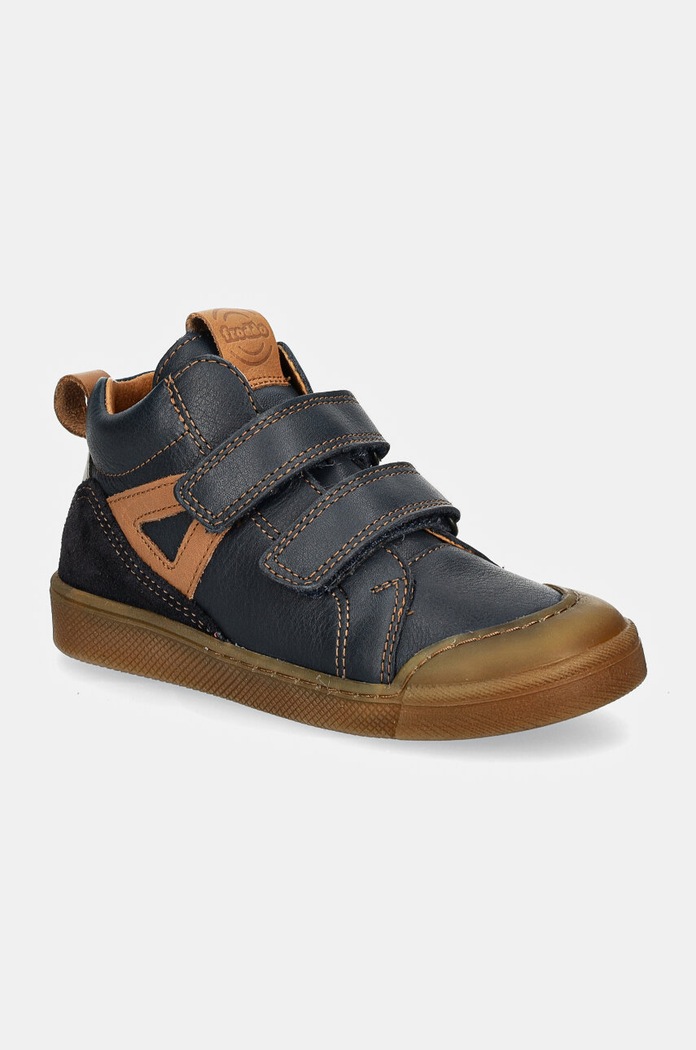 Froddo gyerek félcipő bőrből ROSARIO HIGH-TOP velúr bőr kék G2110134.25.30