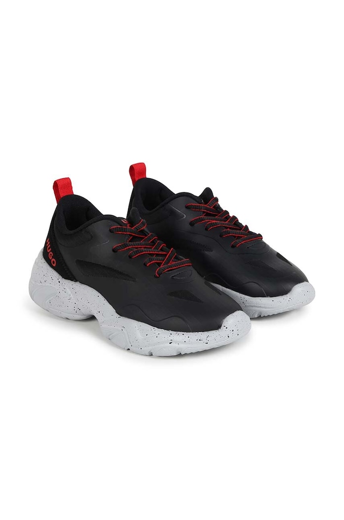 Dječje tenisice HUGO tekstil crna G00249.36.41