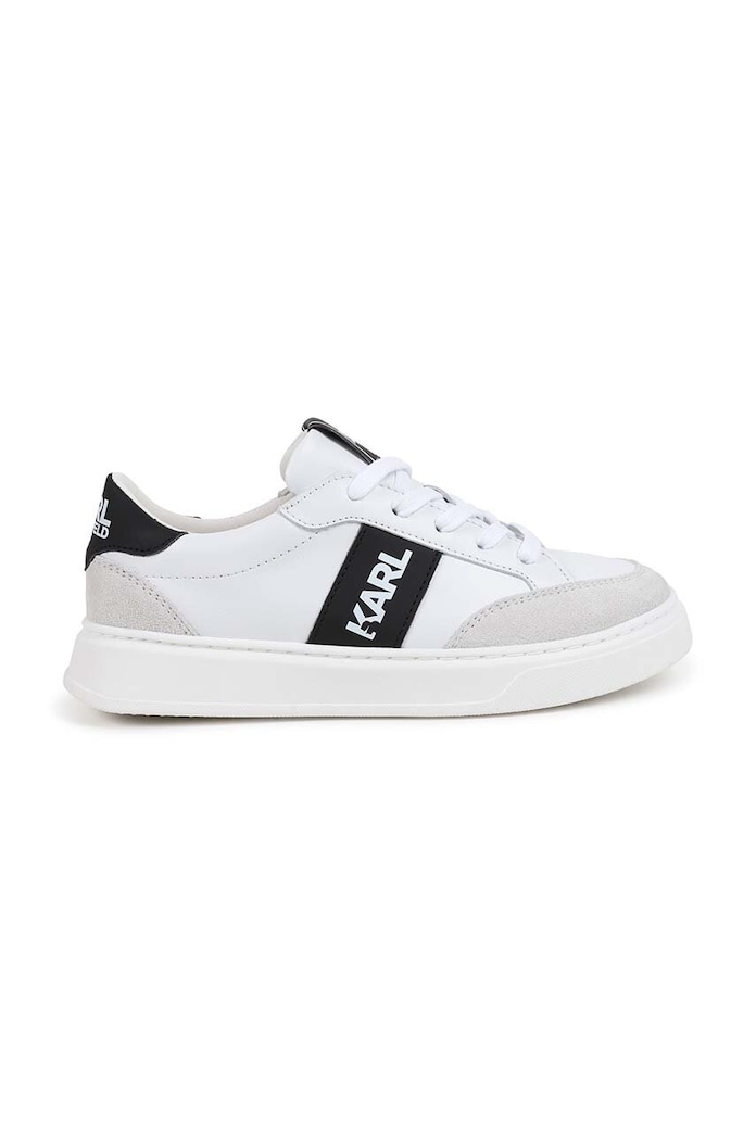 Karl Lagerfeld sneakersy skórzane dziecięce Z30314.36.39 biały AW24