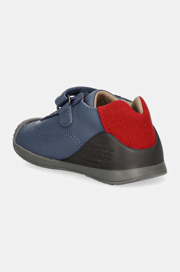 Αγορίστικα Παιδικά δερμάτινα sneakers Biomecanics 241123 μπλε