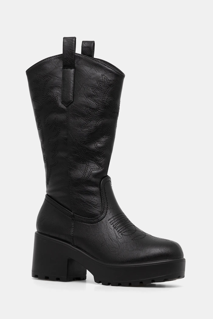Koi Footwear stivali Wintu Long Chunky Western Boots non isolato nero ND90V