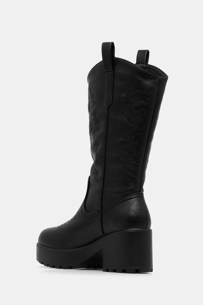 Cipők Koi Footwear csizma Wintu Long Chunky Western Boots ND90V fekete