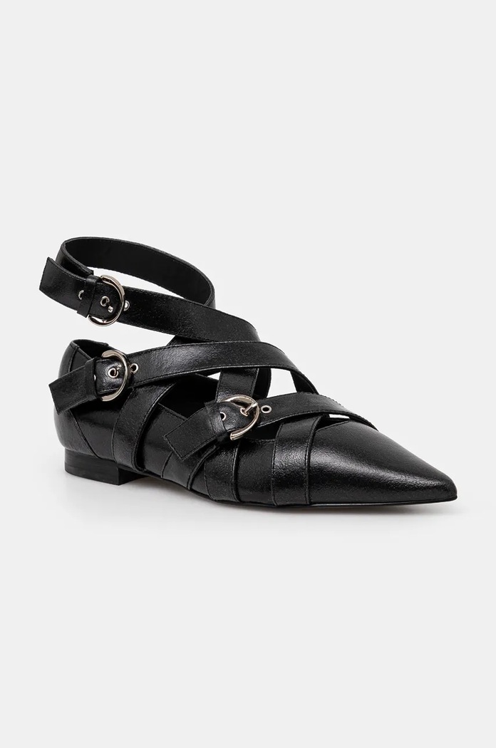 Δερμάτινες μπαλαρίνες Pinko Giani μαύρο SD0103.P042.Z99