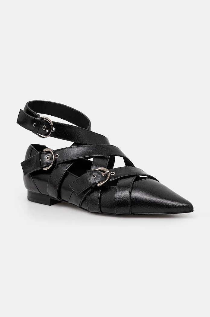 Δερμάτινες μπαλαρίνες Pinko Giani μαύρο SD0103.P042.Z99