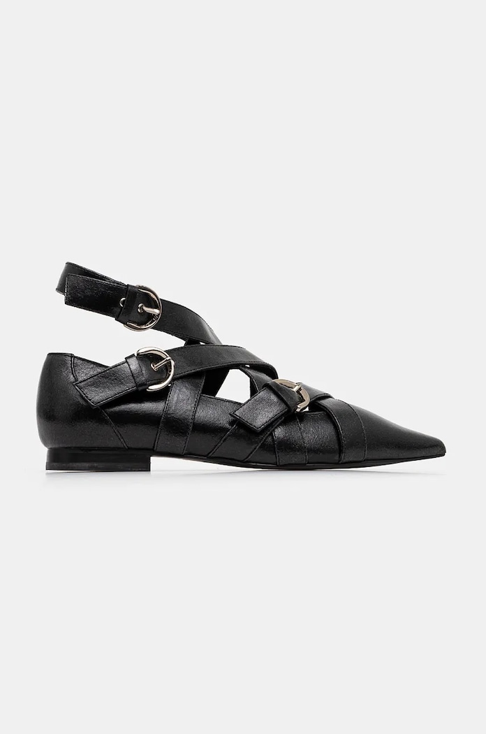 Δερμάτινες μπαλαρίνες Pinko Giani SD0103.P042.Z99 μαύρο AW24