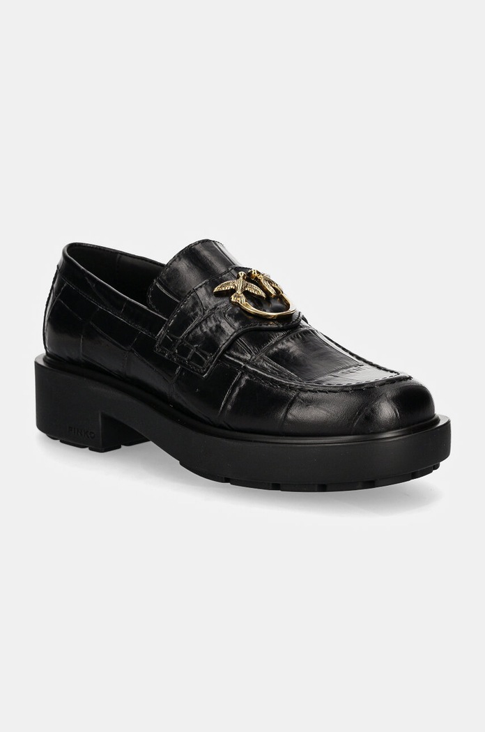 Pinko mokasyny Tina skóra lakierowana czarny SD0001.P059.Z99