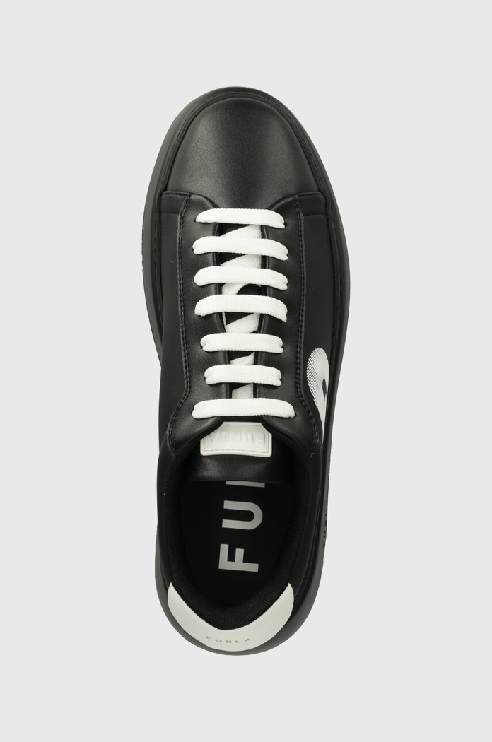 Кожени маратонки Furla Lace-Up черен YH58SPT.BX3249.P1900