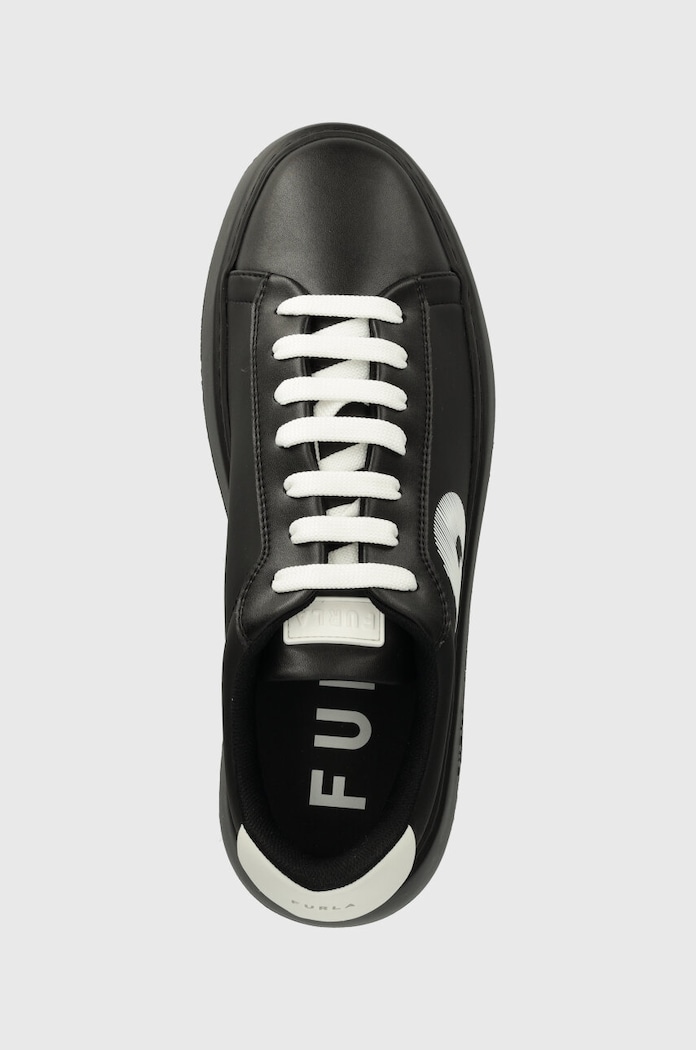 Кожени маратонки Furla Lace-Up черен YH58SPT.BX3249.P1900