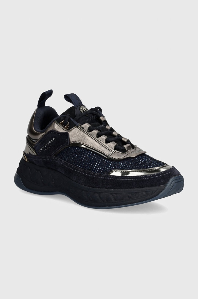 Kurt Geiger London sneakersy Kensington C Sneaker skóra zamszowa granatowy 2638185609.BLUEDRKC