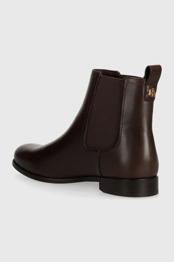 Boty Kožené kotníkové boty Lauren Ralph Lauren Brylee 802908354004.200 hnědá