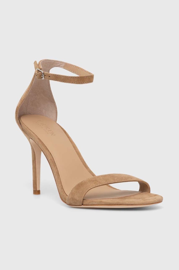 Πέδιλα σουέτ Lauren Ralph Lauren Allie στιλέτο μπεζ 802916355014.260