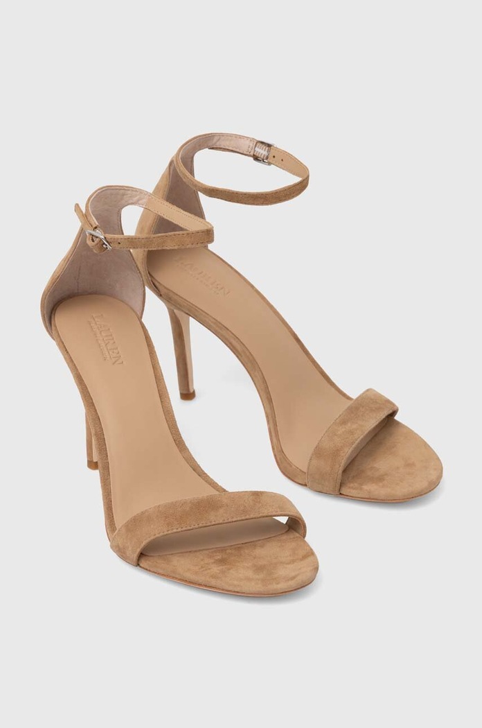 Παπούτσια Πέδιλα σουέτ Lauren Ralph Lauren Allie 802916355014.260 μπεζ