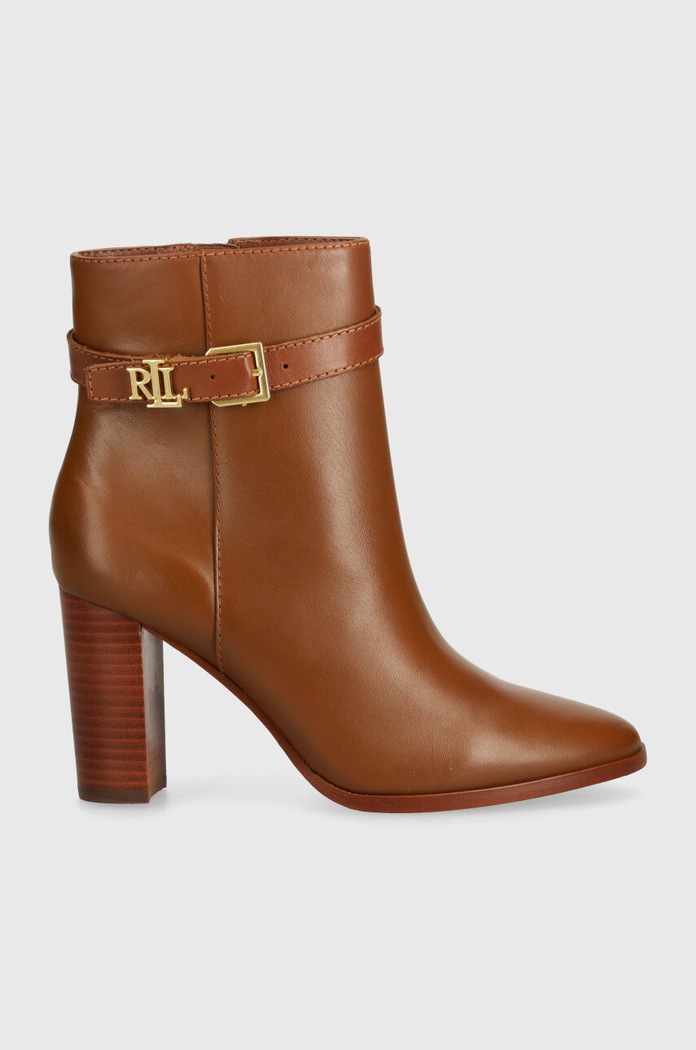 Δερμάτινες μπότες Lauren Ralph Lauren Bailey 802937808002.270 καφέ AW24