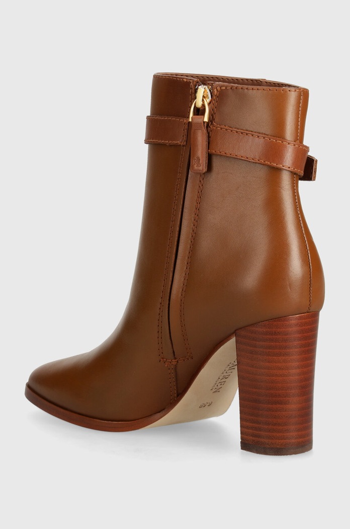 Παπούτσια Δερμάτινες μπότες Lauren Ralph Lauren Bailey 802937808002.270 καφέ