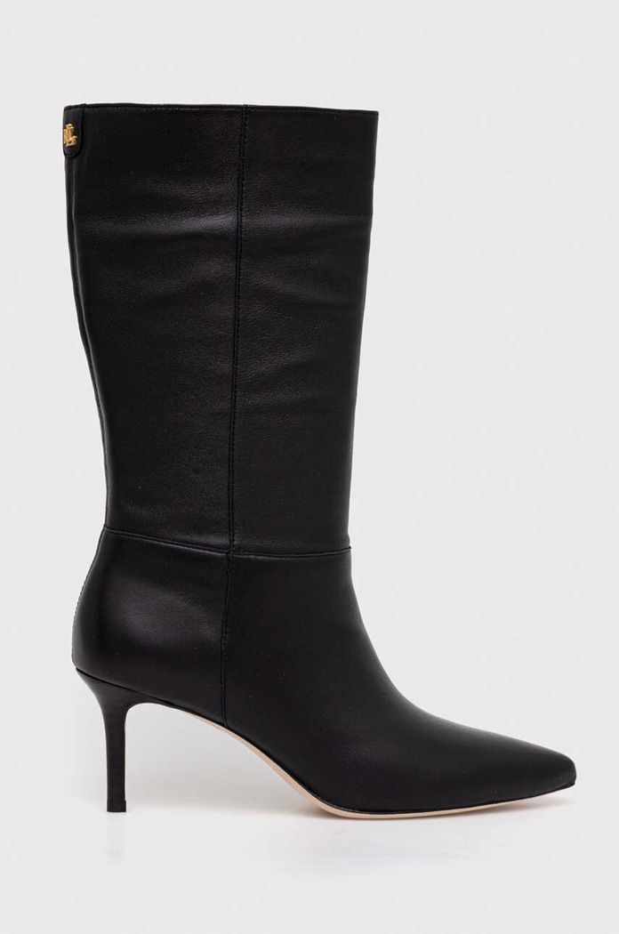 Kožené čižmy Lauren Ralph Lauren Leannah 802942516001.001 čierna AW25