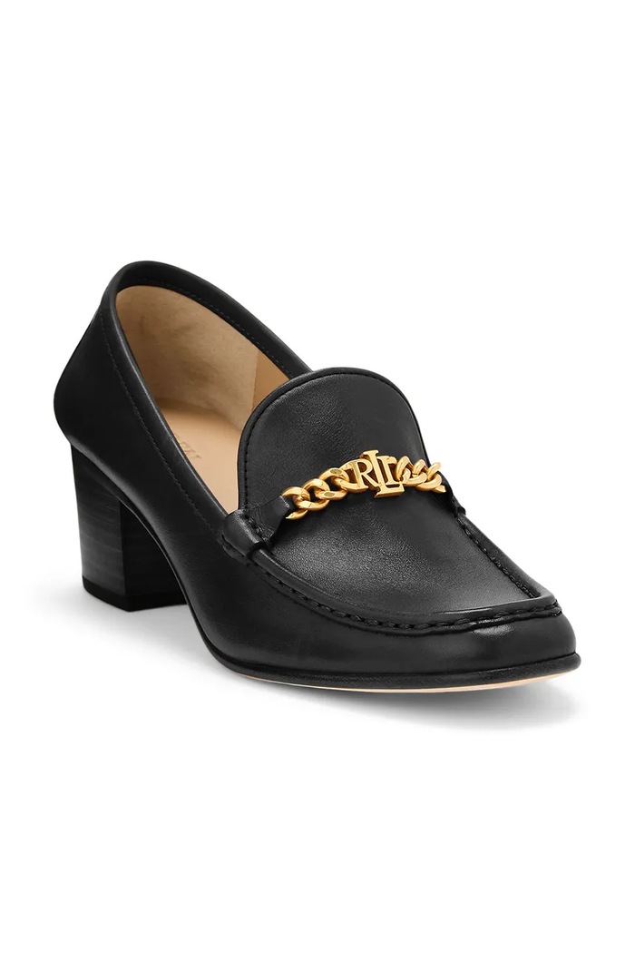 Шкіряні туфлі Lauren Ralph Lauren Winslet 802942573001.001 чорний AW24