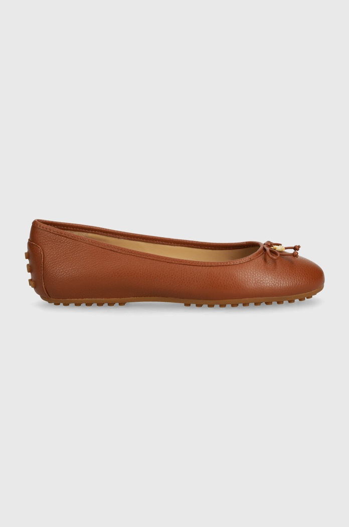Lauren Ralph Lauren Baleriny skórzane Jayna Driver 802942766002.200 brązowy AW24
