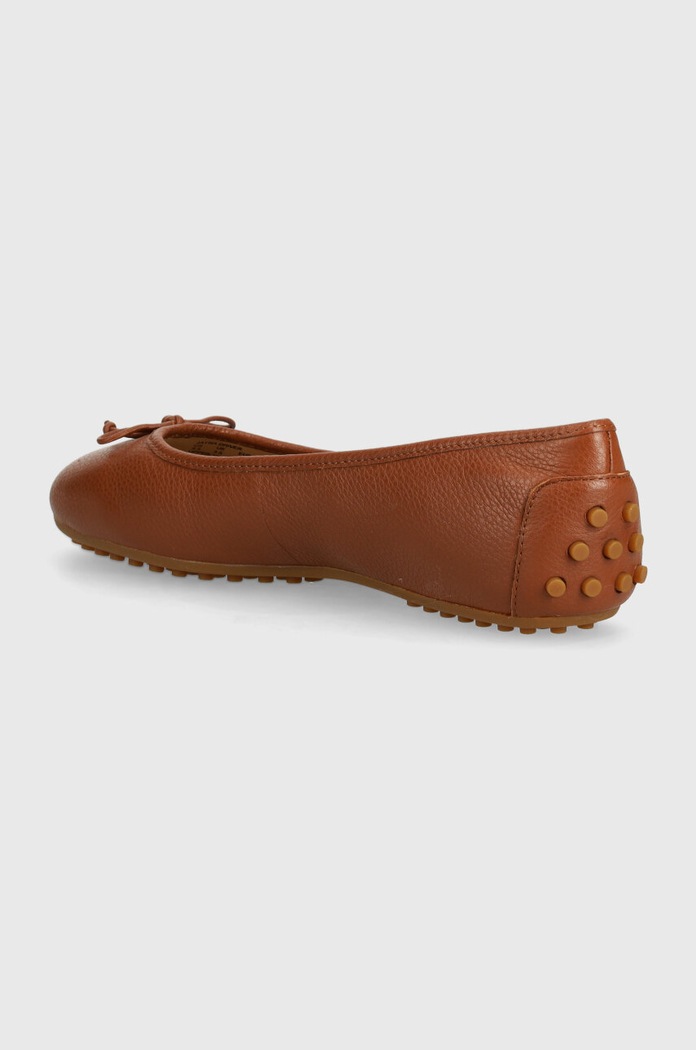 Obuwie Lauren Ralph Lauren Baleriny skórzane Jayna Driver 802942766002.200 brązowy
