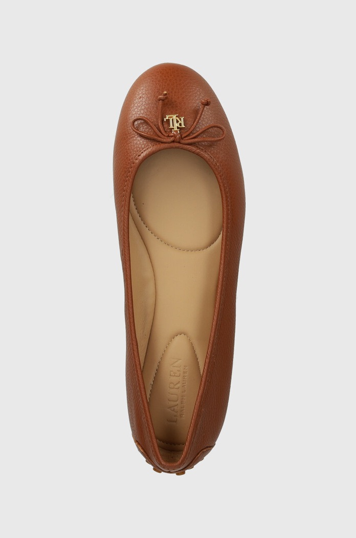 Baleriny skórzane Jayna Driver Lauren Ralph Lauren 802942766002.200 brązowy