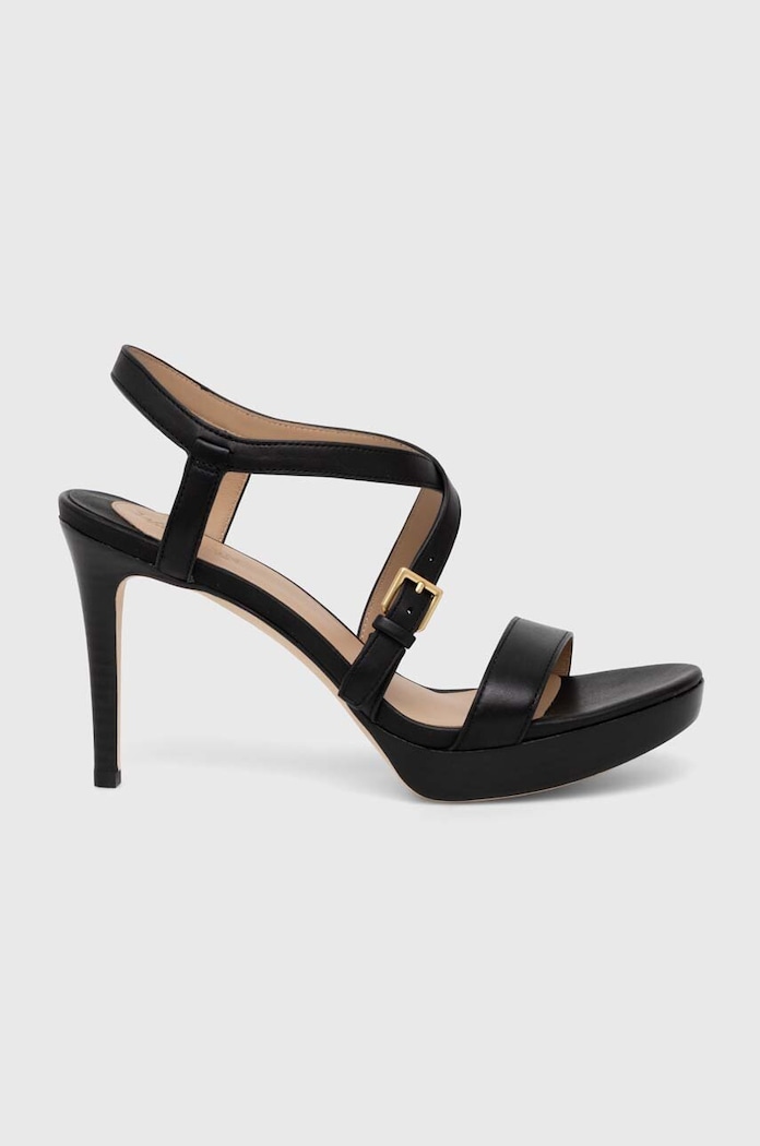 Lauren Ralph Lauren sandały skórzane Kerri 802942777001.001 czarny AW24