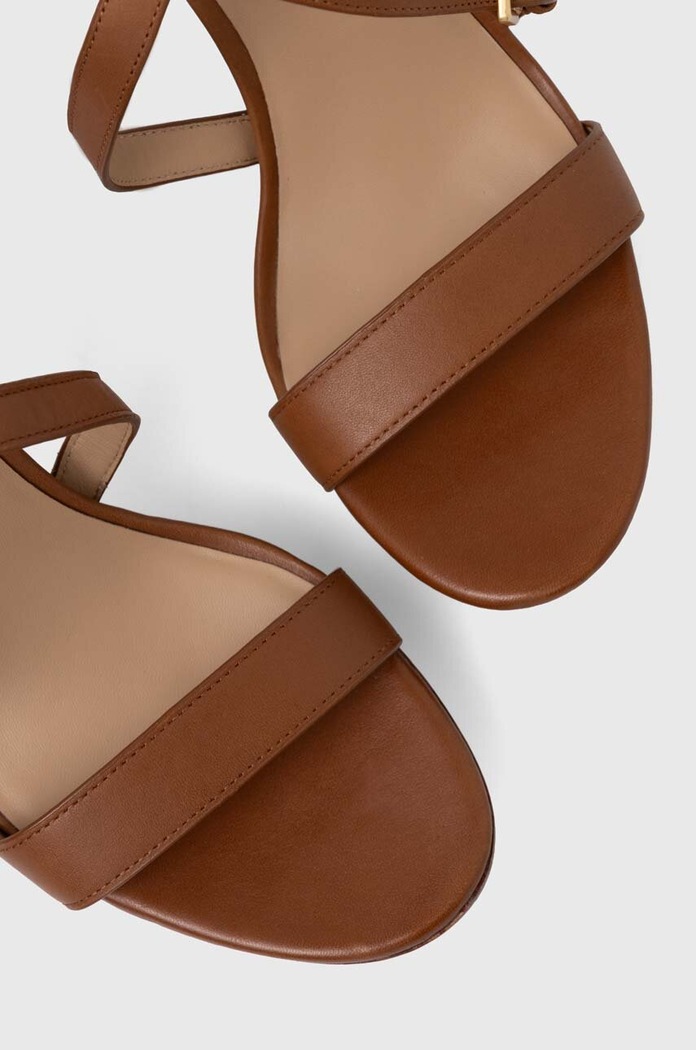 Sandały skórzane Kerri Lauren Ralph Lauren brązowy 802942777002.270