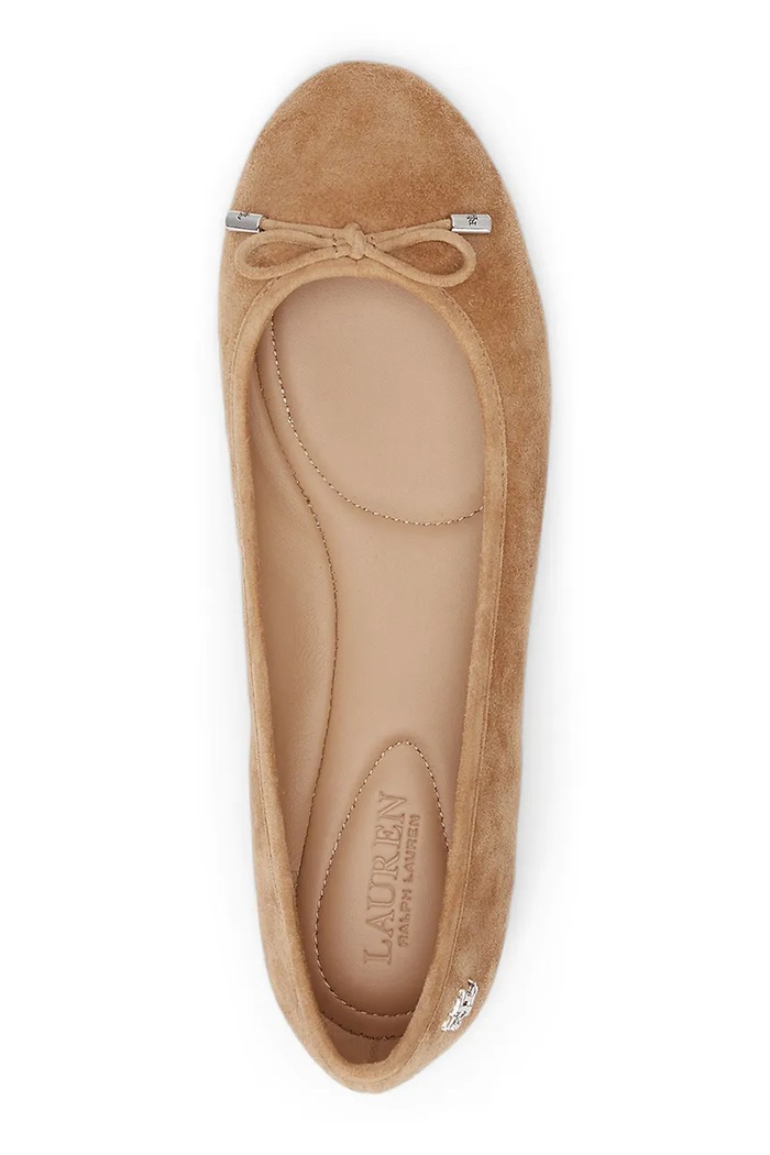 Взуття Замшеві балетки Lauren Ralph Lauren Jayna 802943066001.260 бежевий