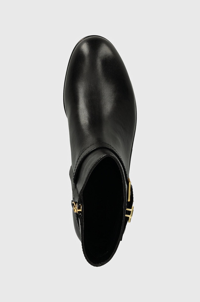 Lauren Ralph Lauren stivaletti alla caviglia in pelle Brooke nero 802946807001.001