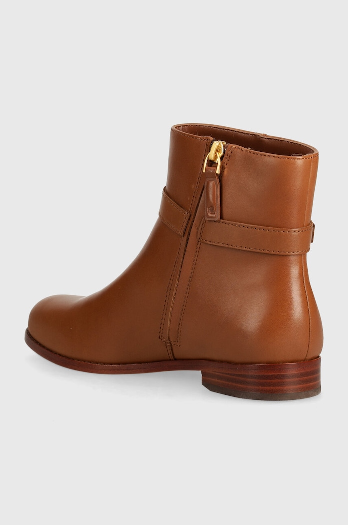 Obuv Kožené členkové topánky Lauren Ralph Lauren Brooke 802946807002.270 hnedá